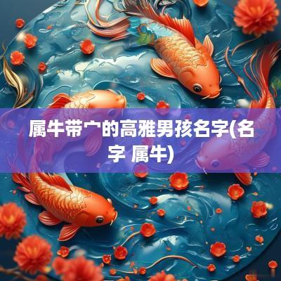属牛带宀的高雅男孩名字(名字 属牛)
