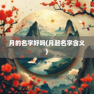 月的名字好吗(月起名字含义)