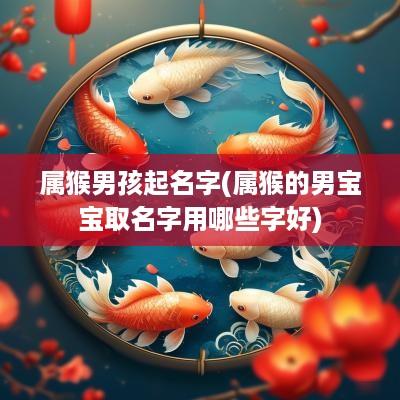 属猴男孩起名字(属猴的男宝宝取名字用哪些字好)