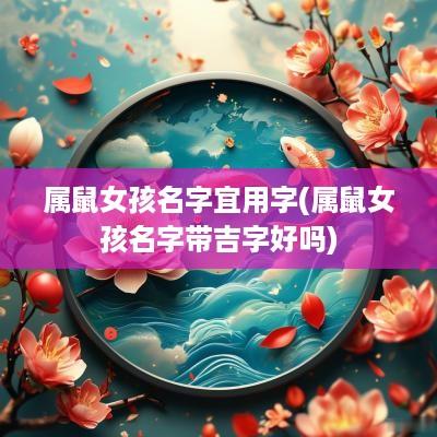 属鼠女孩名字宜用字(属鼠女孩名字带吉字好吗)