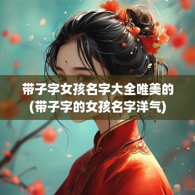带子字女孩名字大全唯美的(带子字的女孩名字洋气)