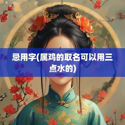 忌用字(属鸡的取名可以用三点水的)