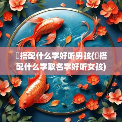 璟搭配什么字好听男孩(璟搭配什么字取名字好听女孩)