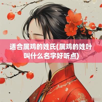 适合属鸡的姓氏(属鸡的姓叶叫什么名字好听点)