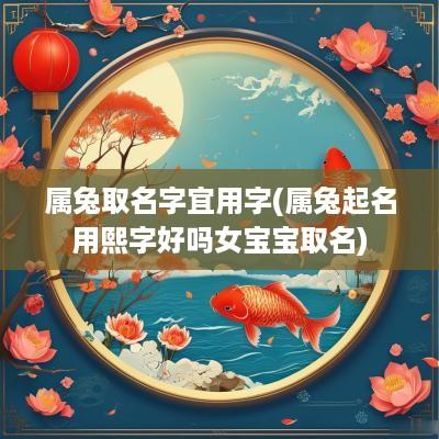 属兔取名字宜用字(属兔起名用熙字好吗女宝宝取名)