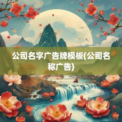 公司名字广告牌模板(公司名称广告)