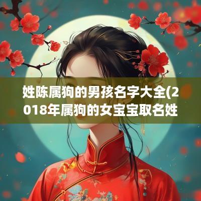 姓陈属狗的男孩名字大全(2018年属狗的女宝宝取名姓陈)