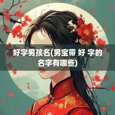 好字男孩名(男宝带 好 字的名字有哪些)