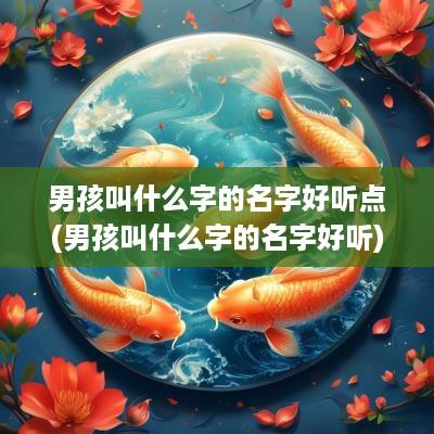 男孩叫什么字的名字好听点(男孩叫什么字的名字好听)