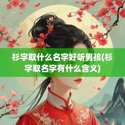 杉字取什么名字好听男孩(杉字取名字有什么含义)