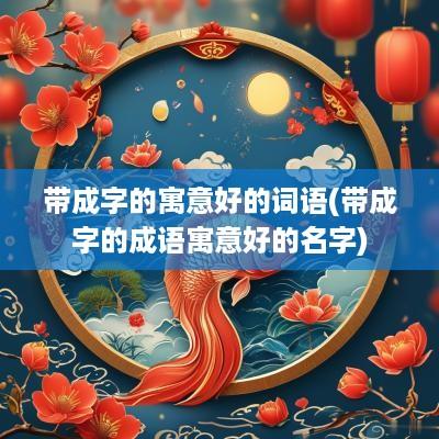 带成字的寓意好的词语(带成字的成语寓意好的名字)