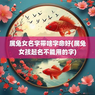 属兔女名字带啥字命好(属兔女孩起名不能用的字)