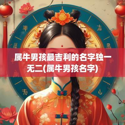 属牛男孩最吉利的名字独一无二(属牛男孩名字)