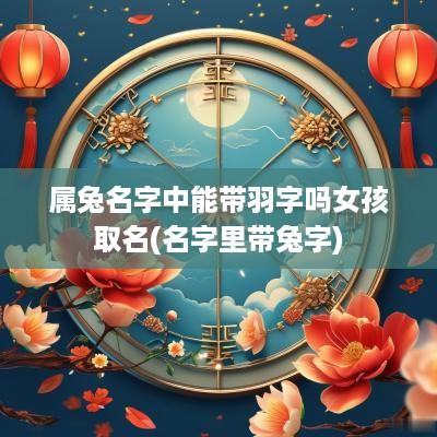 属兔名字中能带羽字吗女孩取名(名字里带兔字)