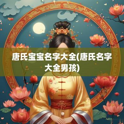 唐氏宝宝名字大全(唐氏名字大全男孩)