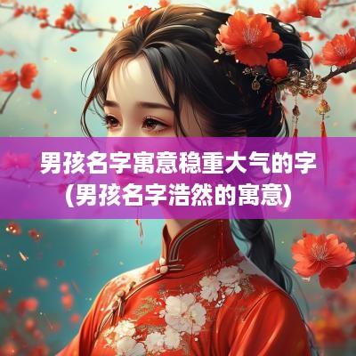 男孩名字寓意稳重大气的字(男孩名字浩然的寓意)