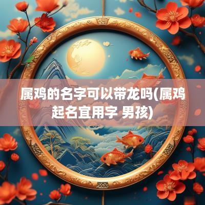 属鸡的名字可以带龙吗(属鸡起名宜用字 男孩)