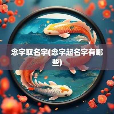 念字取名字(念字起名字有哪些)