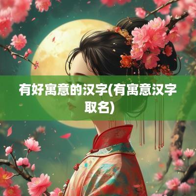 有好寓意的汉字(有寓意汉字 取名)