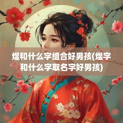 煜和什么字组合好男孩(煜字和什么字取名字好男孩)