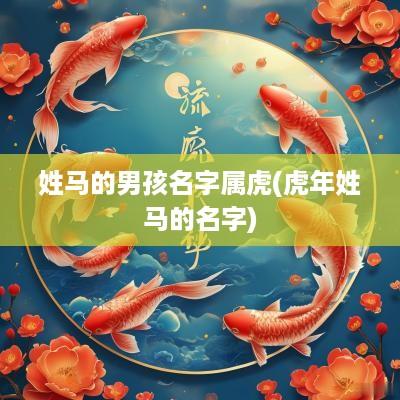 姓马的男孩名字属虎(蛇年姓马的名字)