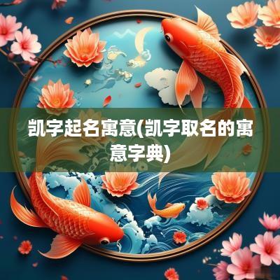 凯字起名寓意(凯字取名的寓意字典)