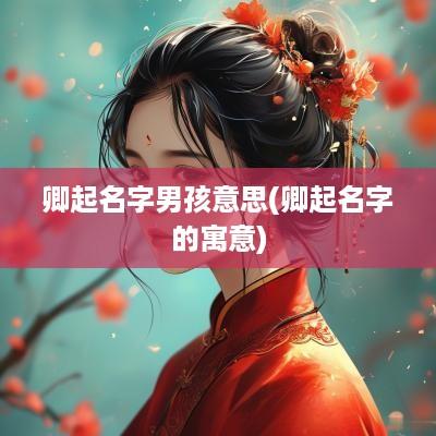 卿起名字男孩意思(卿起名字的寓意)