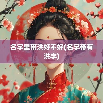 名字里带洪好不好(名字带有洪字)