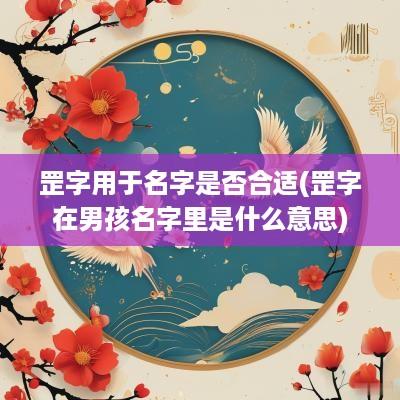 罡字用于名字是否合适(罡字在男孩名字里是什么意思)