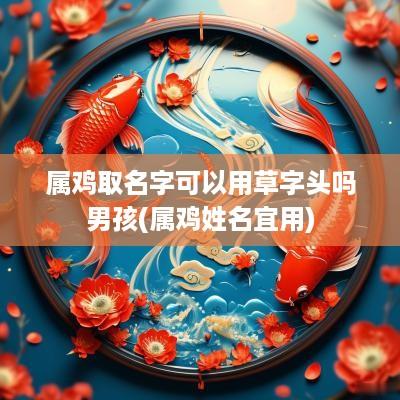 属鸡取名字可以用草字头吗男孩(属鸡姓名宜用)