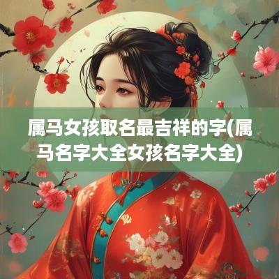 属马女孩取名最吉祥的字(属马名字大全女孩名字大全)
