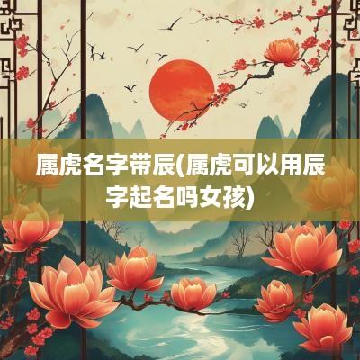属虎名字带辰(属虎可以用辰字起名吗女孩)