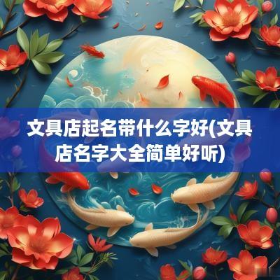 文具店起名带什么字好(文具店名字大全简单好听)