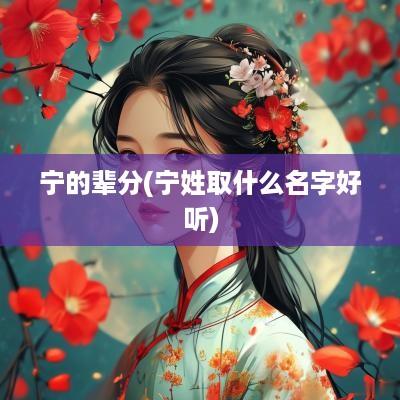 宁的辈分(宁姓取什么名字好听)