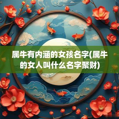 属牛有内涵的女孩名字(属牛的女人叫什么名字聚财)