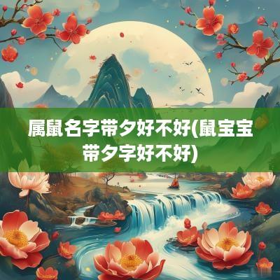 属鼠名字带夕好不好(鼠宝宝带夕字好不好)