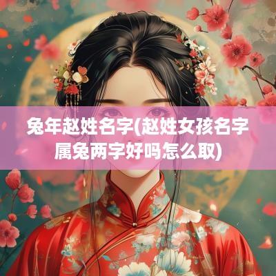 蛇年赵姓名字(赵姓女孩名字属兔两字好吗怎么取)