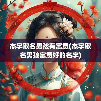 杰字取名男孩有寓意(杰字取名男孩寓意好的名字)