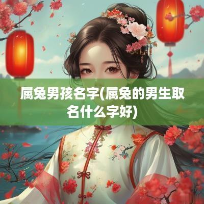 属兔男孩名字(属兔的男生取名什么字好)