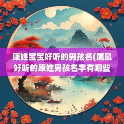 康姓宝宝好听的男孩名(属鼠好听的康姓男孩名字有哪些)
