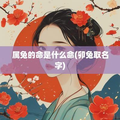 属兔的命是什么命(卯兔取名字)