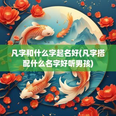 凡字和什么字起名好(凡字搭配什么名字好听男孩)