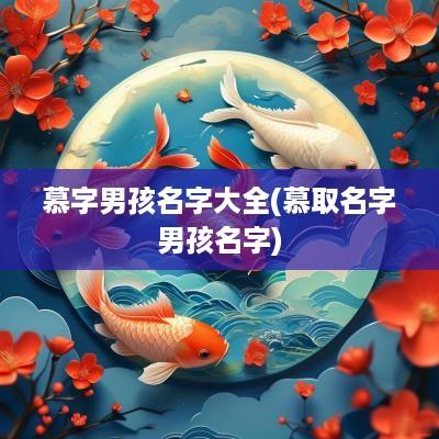 慕字男孩名字大全(慕取名字男孩名字)