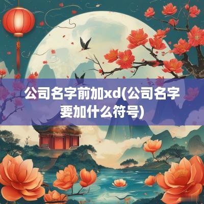 公司名字前加xd(公司名字要加什么符号)