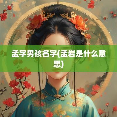 孟字男孩名字(孟岩是什么意思)