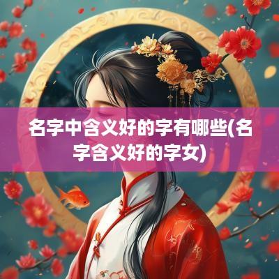 名字中含义好的字有哪些(名字含义好的字女)