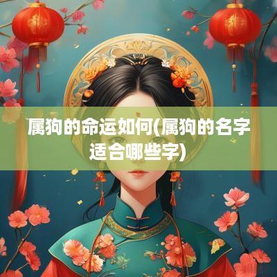 属狗的命运如何(属狗的名字适合哪些字)