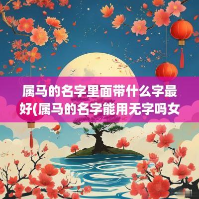 属马的名字里面带什么字最好(属马的名字能用无字吗女孩)