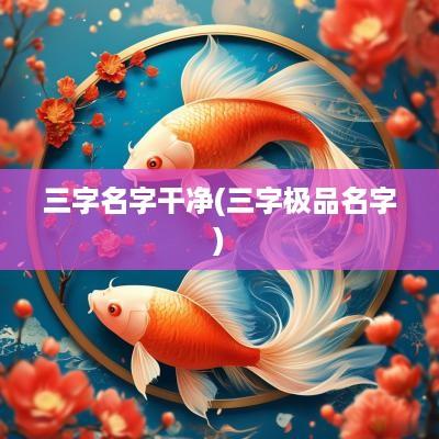 三字名字干净(三字极品名字)