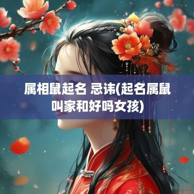 属相鼠起名 忌讳(起名属鼠叫家和好吗女孩)